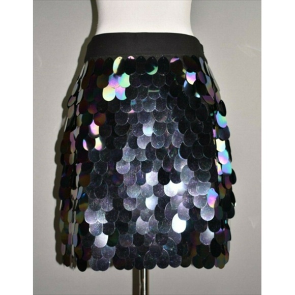 Milly Dresses & Skirts - MILLY NEW Paillette Sequin Mini Skirt in Peacock
